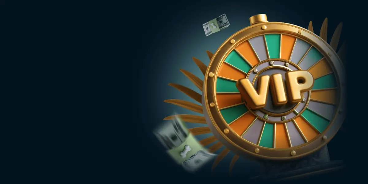 VIP wheel promotional banner on the BaxterBet homepage